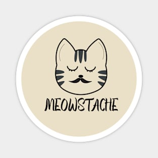 cat mustache Funny meowstache Magnet